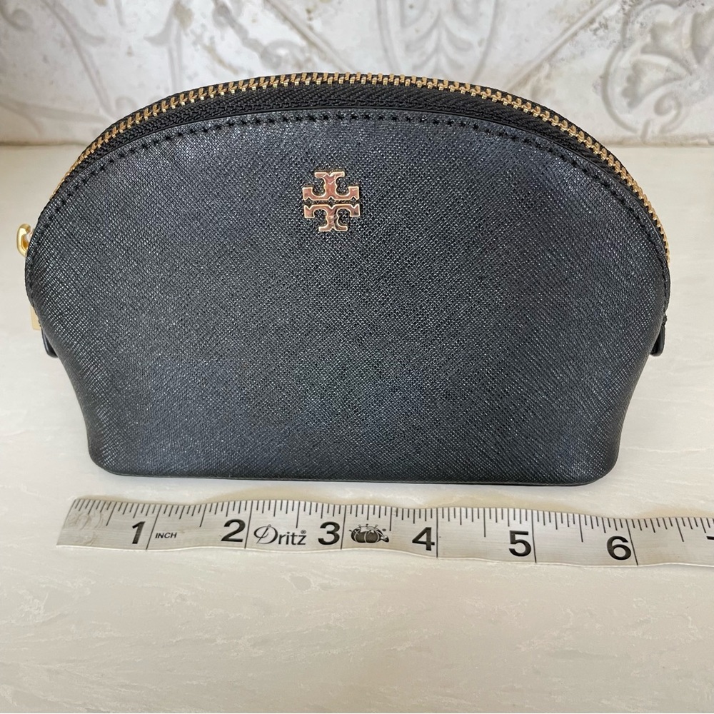 Tory Burch - Robinson Small Makeup Bag- Black - Picture 10 of 14